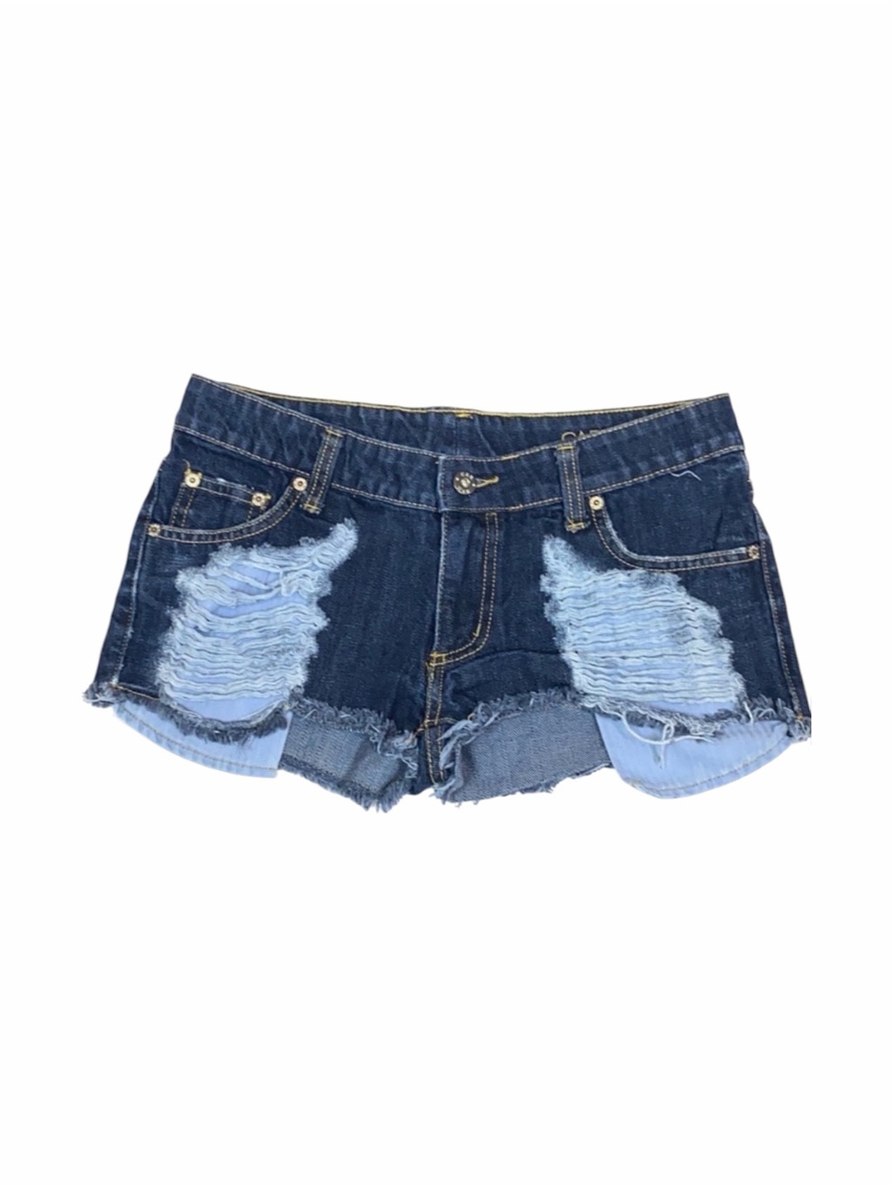 Carmar Destroyed Blue Denim Shorts Size 27